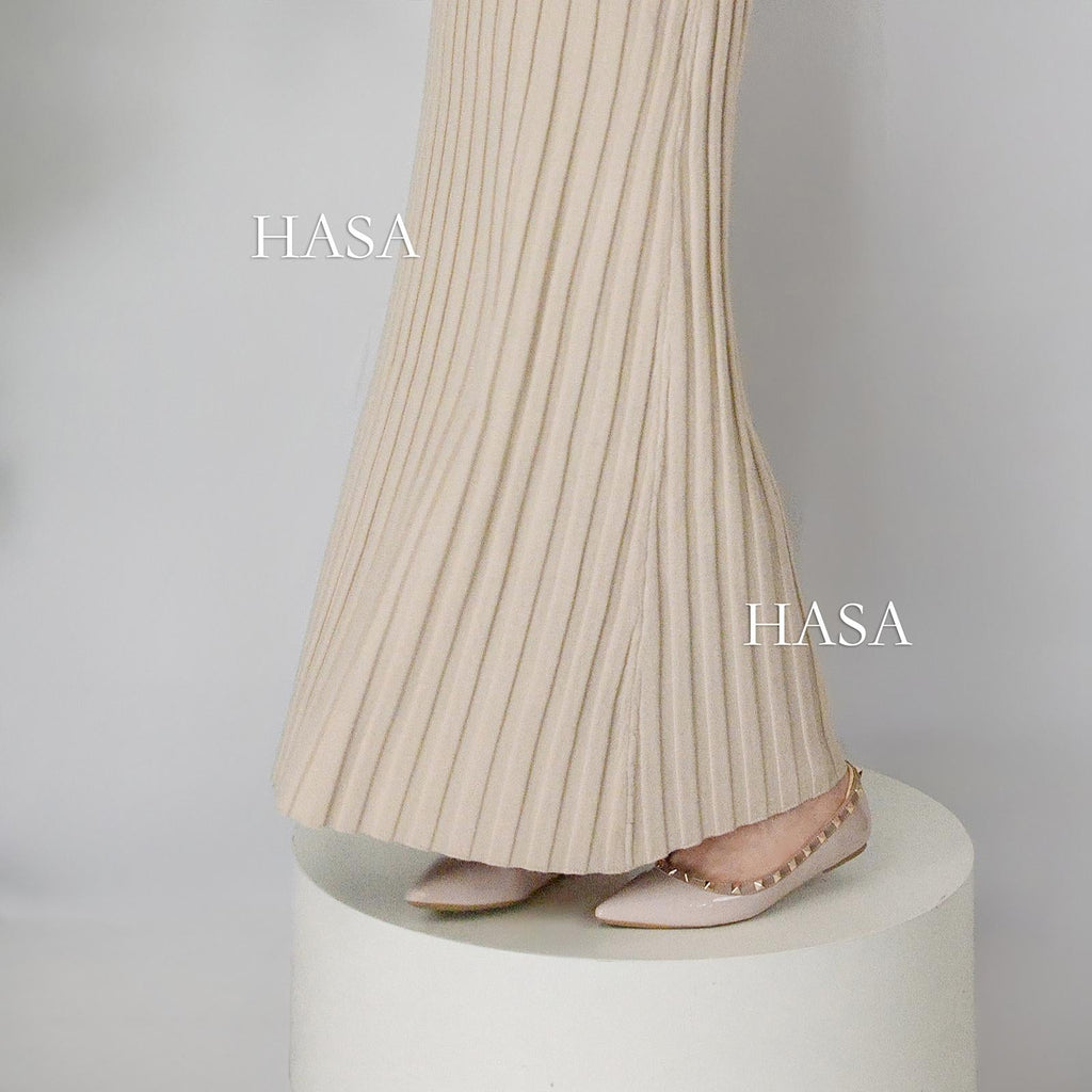 HS0112 Warm Anti-Pilling Ribbed Knit Maxi Dress