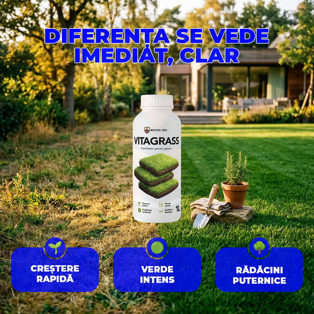 VITAGRASS – Fertilizator bio pentru gazon | 1L