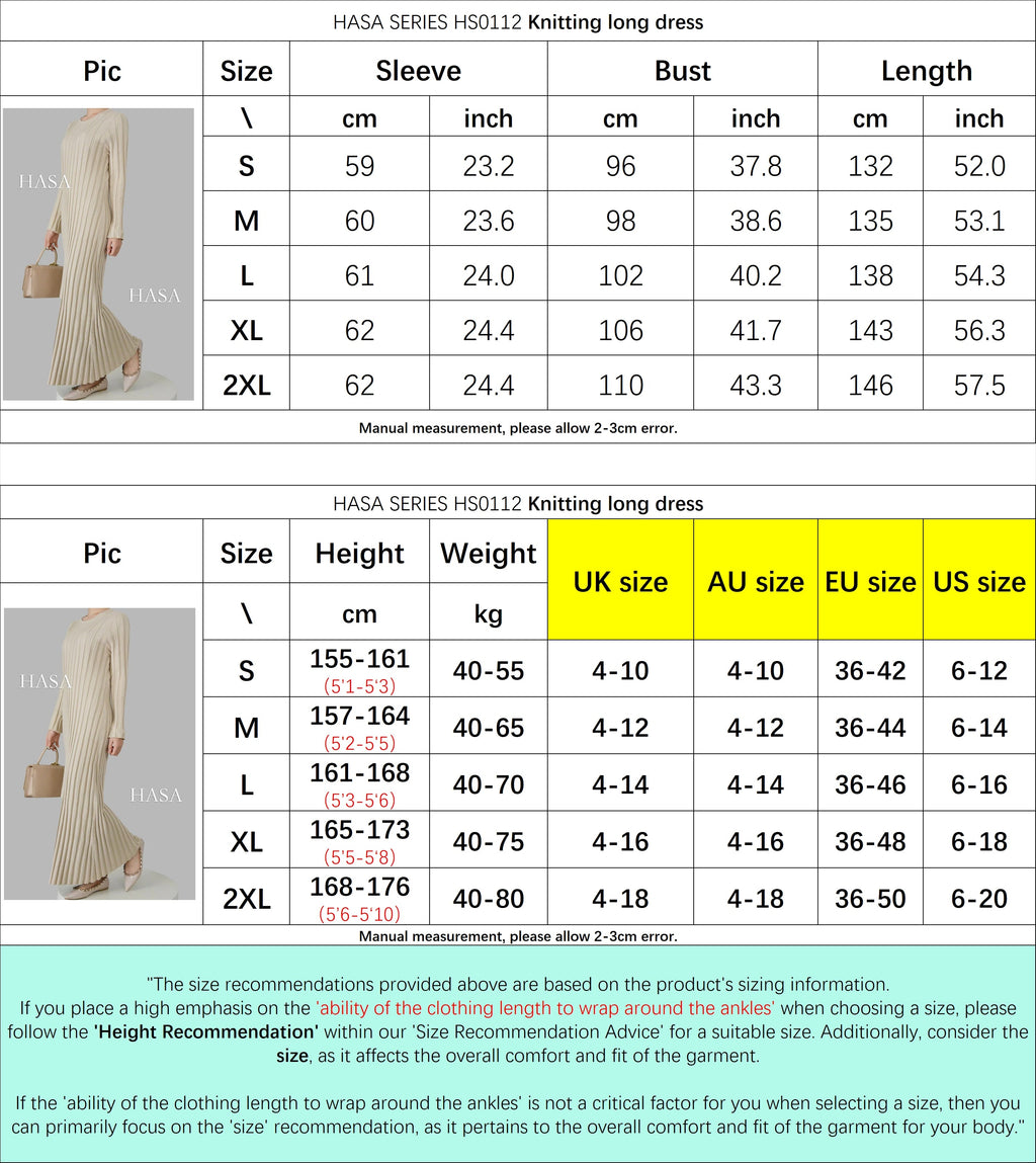 HS0112 Warm Anti-Pilling Ribbed Knit Maxi Dress