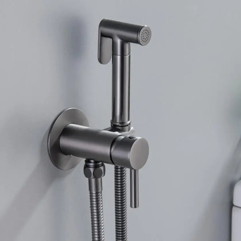 Bidet Sprayer Toilet Faucet Brass Handheld With Hose and Sprayer Set