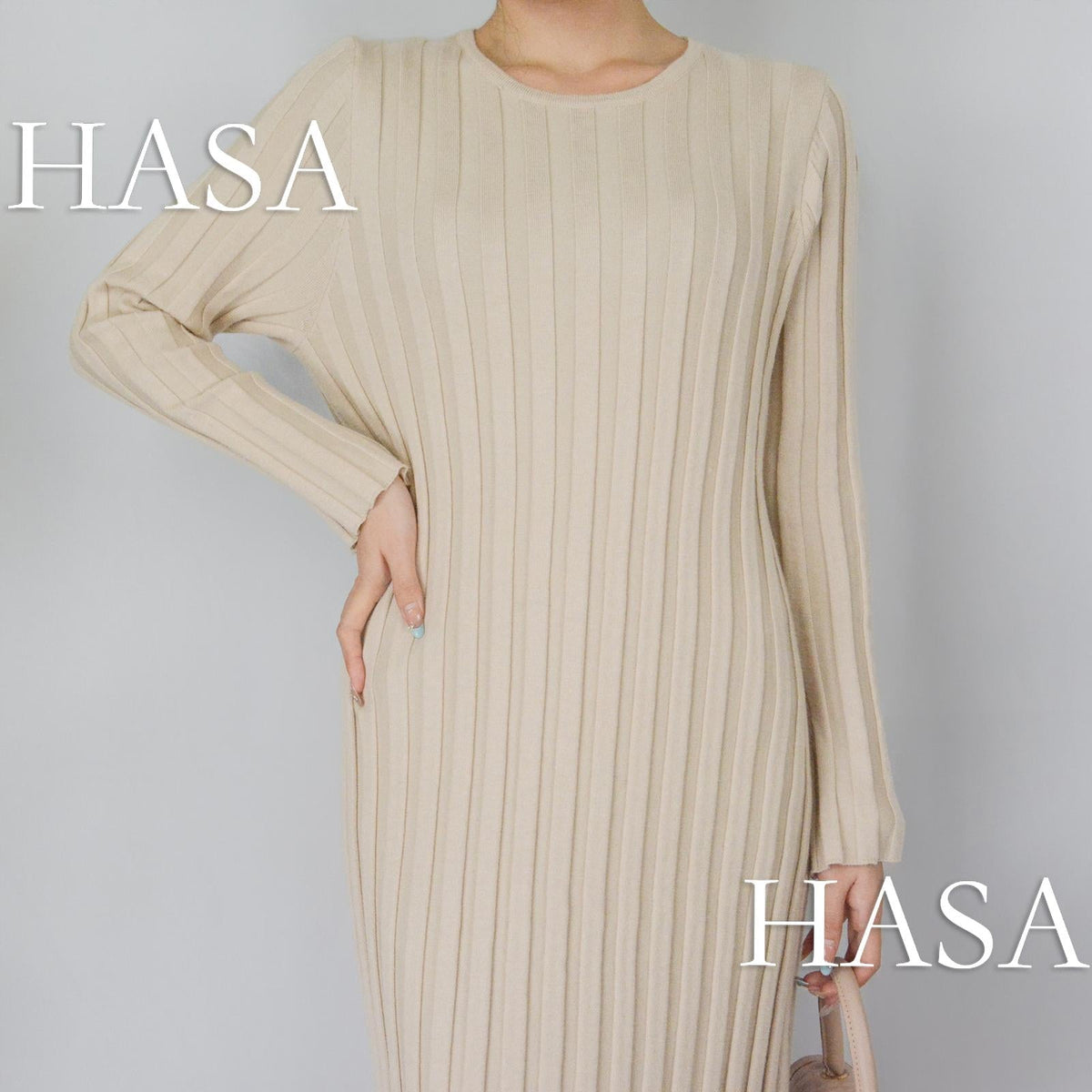 HS0112 Warm Anti-Pilling Ribbed Knit Maxi Dress