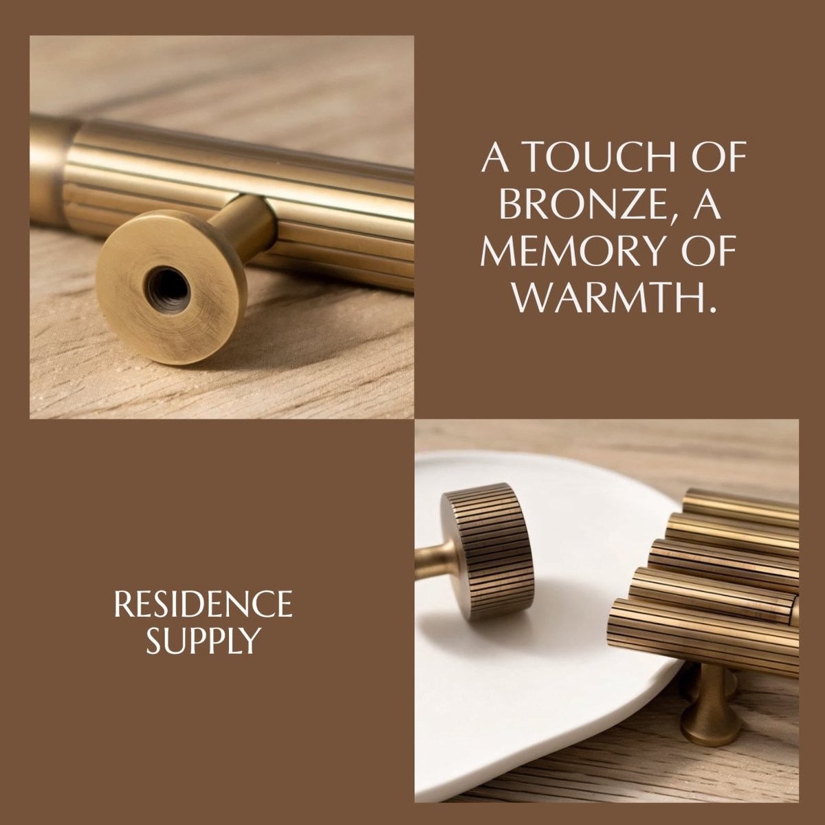 Sean Brass Knob & Pull Bar