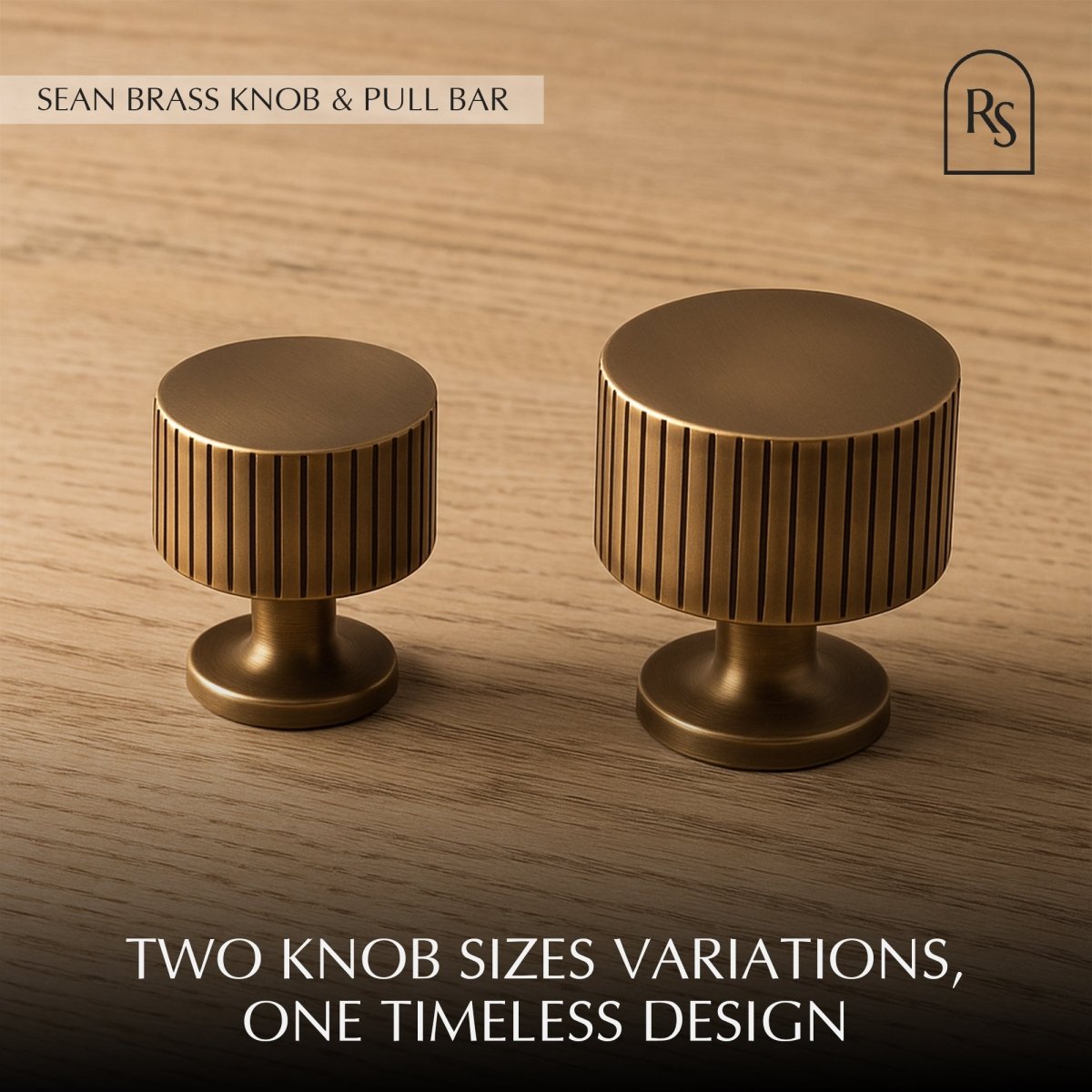 Sean Brass Knob & Pull Bar