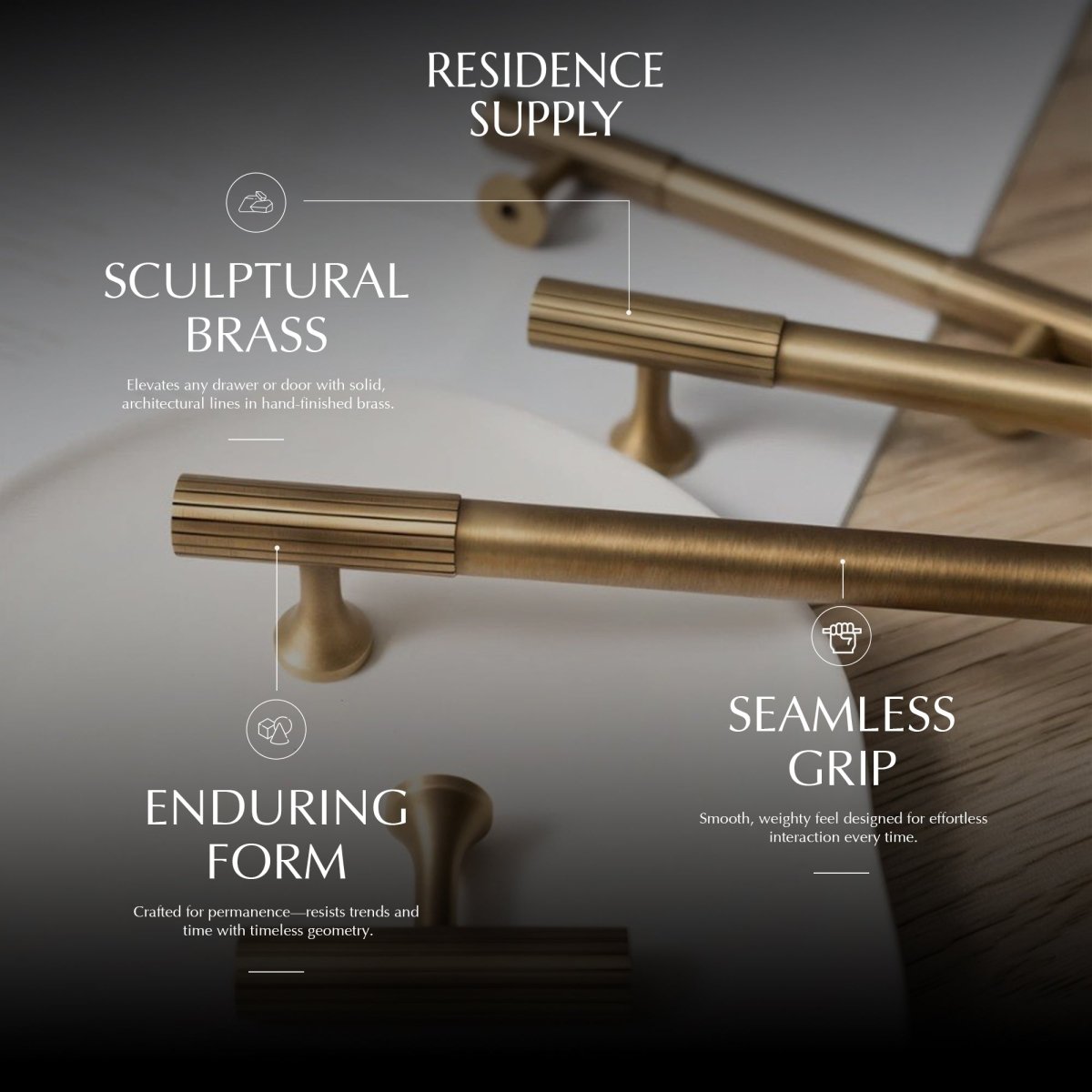 Sean Brass Knob & Pull Bar